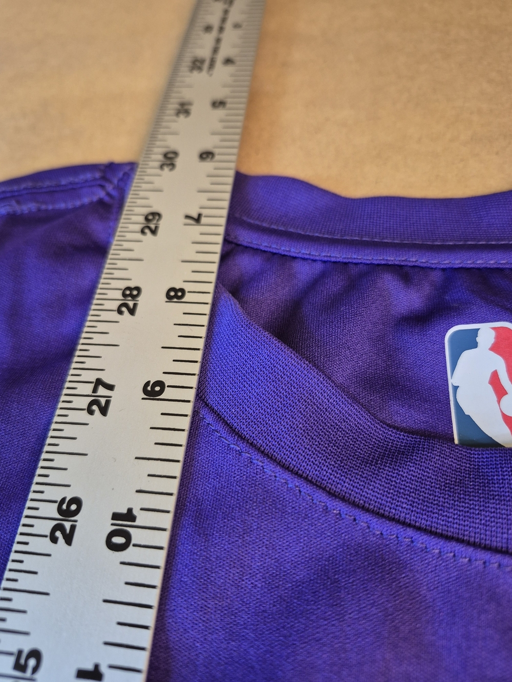 Los Angeles Lakers #6 James Purple Basketball Jersey - NBA Logo - Picture 6 of 8